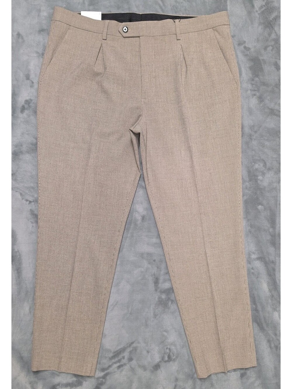 Express Cropped Extra Slim Pants 34x30 Beige Houndstooth Micro Check NWT
